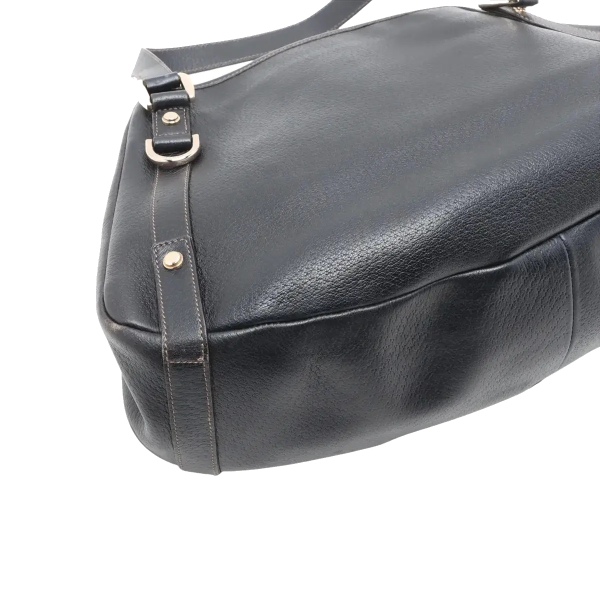 Pre-Loved Abbey D-Ring Tote Leather with Gold Hardware, Black