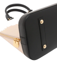 Pre-Loved Alma Handbag Leather PM with Gold Hardware, Beige and Black