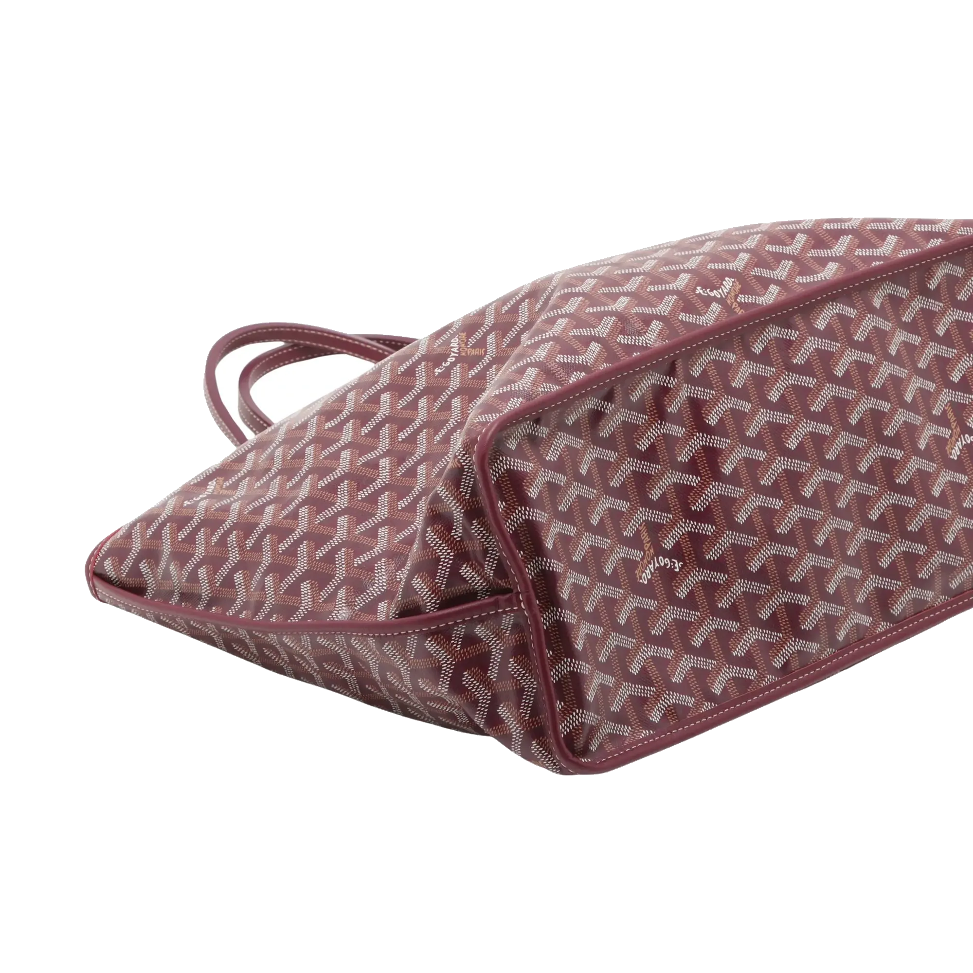 Pre-Loved Saint Louis Tote Goyardine Coated Canvas PM with Silver Hardware, Burgundy