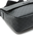 Pre-Loved GG Supreme Messenger Bag Crossbody Bag Monogram Coated Canvas with Black Hardware, Black