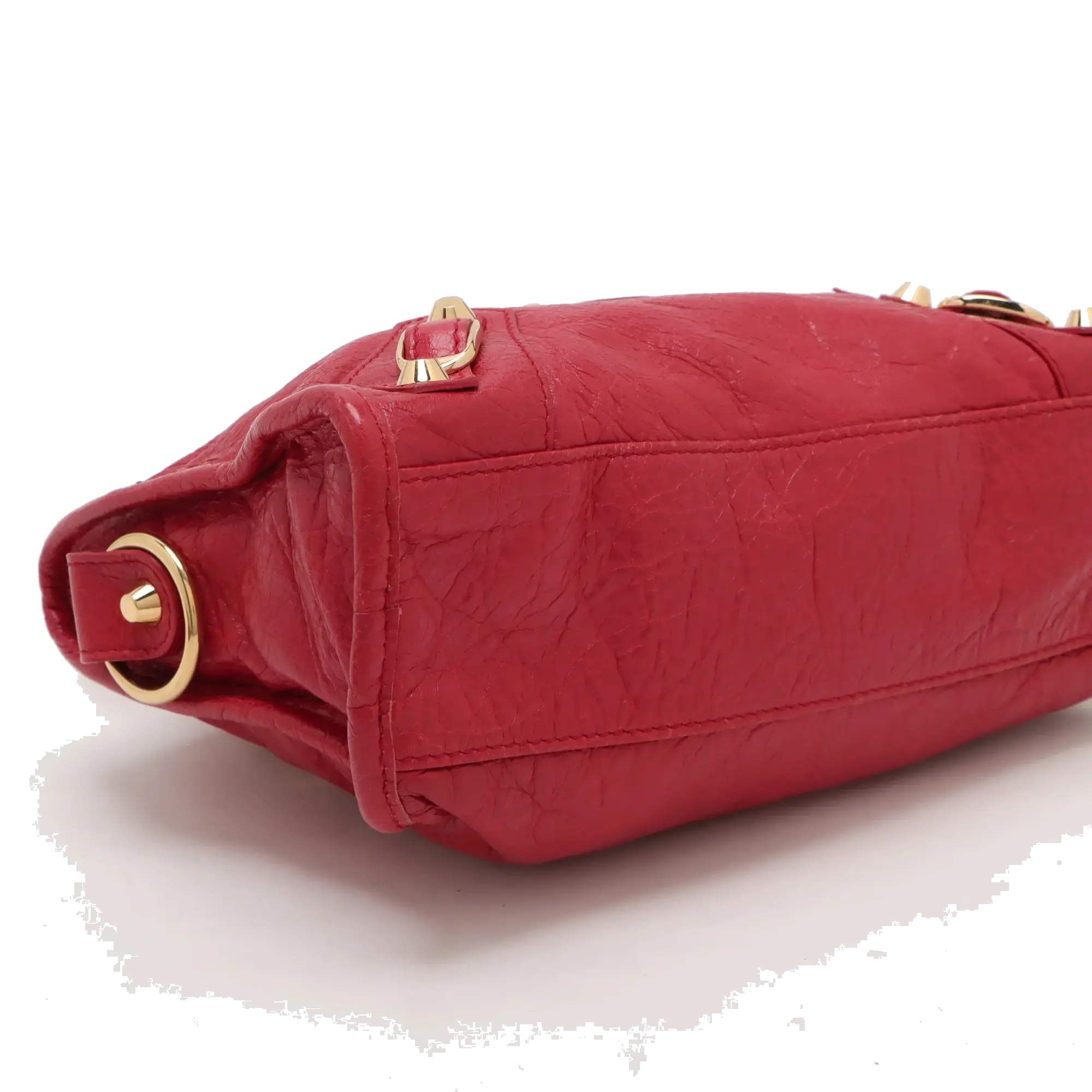 Pre-Loved Classic City Handbag Leather Mini with Gold Hardware, Pink