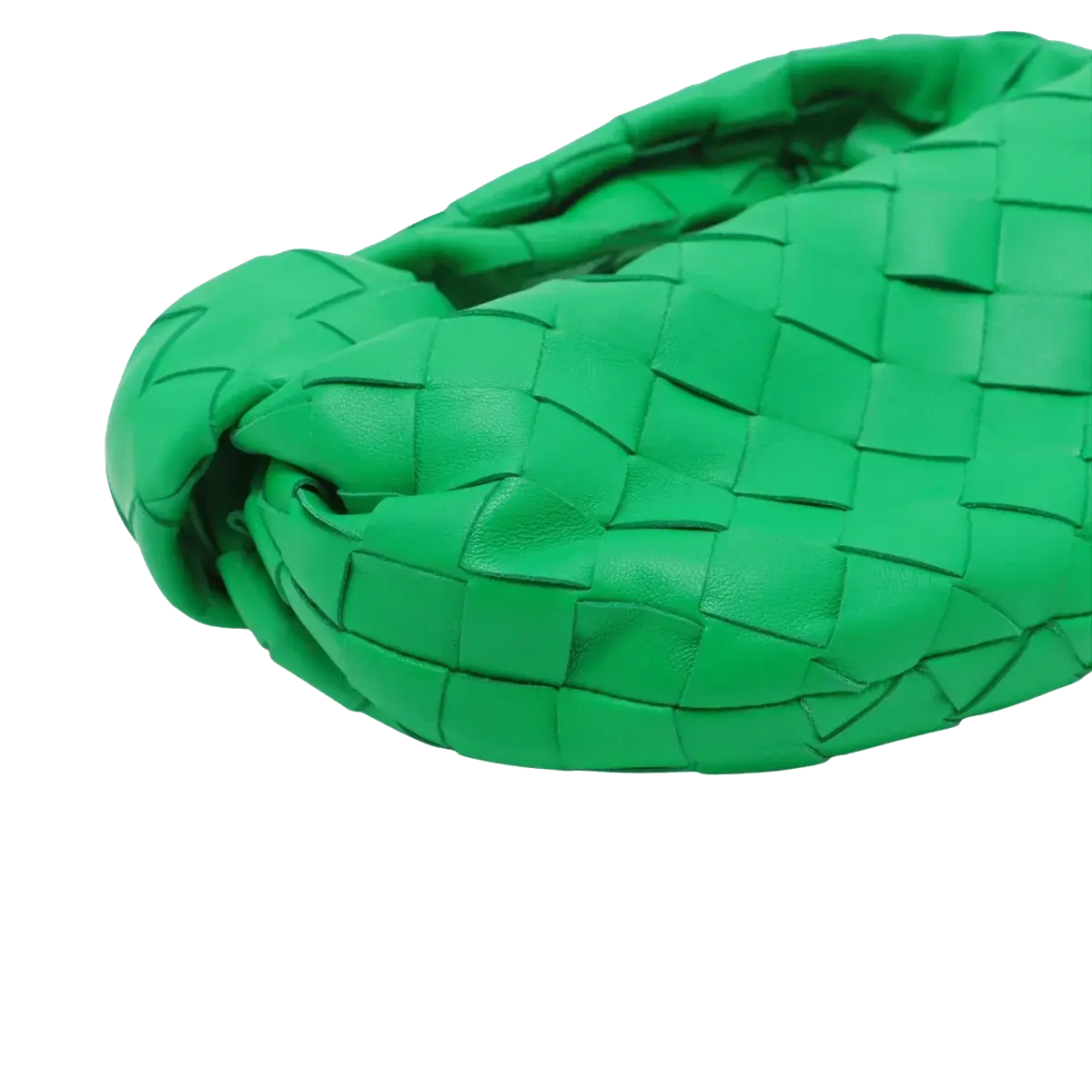 Pre-Loved Jodie Handbag Intrecciato Leather Mini with Gold Hardware, Green