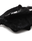 Pre-Loved Mamma Baguette Shoulder Bag Fur with Silver Hardware, Black