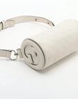 Pre-Loved Blondie Shoulder Bag Leather Mini with Silver Hardware, White