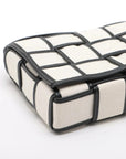 Pre-Loved Cassette Crossbody Bag Intrecciato Canvas with Silver Hardware, Cream
