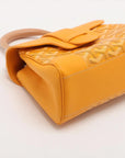 Pre-Loved Saïgon Handbag Goyardine Coated Canvas Mini with Silver Hardware, Yellow