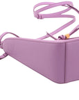 Pre-Loved Hammock Hobo Crossbody Bag Leather Mini with Gold Hardware, Purple