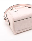 Pre-Loved Boston Bag Handbag Guccissima Leather Mini with Gold Hardware, Light Pink