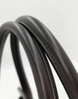 Pre-Loved Tote Leather with Silver Hardware, Dark Brown