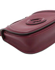 Pre-Loved Blondie Shoulder Bag Leather Mini with Gold Hardware, Burgundy