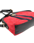 Pre-Loved Ophidia Crossbody Bag Suede Small with Gold Hardware, Red