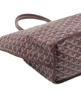 Pre-Loved Anjou Tote Goyardine Chevron Coated Canvas PM with Silver Hardware, Burgundy
