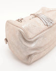 Pre-Loved Shimmer Comète Shoulder Bag Monogram Leather with Silver Hardware, Pink