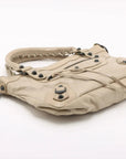 Pre-Loved First Handbag Leather Small with Aged Black Hardware, Beige