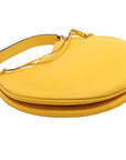 Pre-Loved Fortune Hobo Shoulder Bag Leather with Silver Hardware, Yellow