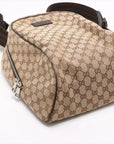 Pre-Loved GG Backpack Monogram Coated Canvas with Silver Hardware, Beige/Brown