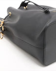 Pre-Loved Mon Tresor Bucket Bag Leather Small with Gold Hardware, Black