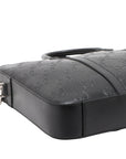 Pre-Loved GG Embossed Briefcase Leather with Silver Hardware, Black