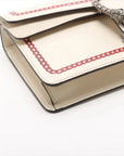Pre-Loved Dionysus Shoulder Bag Dragon Print Leather Small with Aged Silver Hardware, Ivory