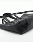 Pre-Loved Barbes East-West Shopper Tote Leather Small with Silver Hardware, Black