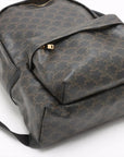 Pre-Loved Triomphe Backpack Triomphe Coated Canvas with Gold Hardware, Brown