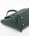 Pre-Loved Belt Bag Handbag Leather Micro with Gold Hardware, Dark Green