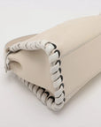 Pre-Loved Peekaboo Handbag Leather Mini with Silver Hardware, Ivory
