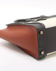 Pre-Loved Luggage Tote Leather Micro with Gold Hardware, Tricolor