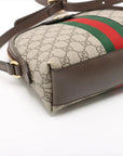 Pre-Loved Ophidia Crossbody Bag Monogram Coated Canvas Small with Gold Hardware, Beige/Ebony