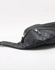 Pre-Loved Belt Bag Guccissima Leather with Silver Hardware, Navy