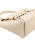 Pre-Loved Belt Bag Handbag Leather Micro with Gold Hardware, Cream