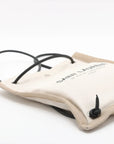 Pre-Loved Université Flat Crossbody Pouch Crossbody Bag Plain Canvas with Silver Hardware, Beige