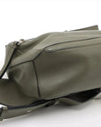 Pre-Loved Puzzle Crossbody Bag Leather Small with Silver Hardware, Khaki Green