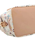 Pre-Loved Petit Noé Shoulder Bag Monogram Multicolore Coated Canvas Petit with Gold Hardware, White Multicolor