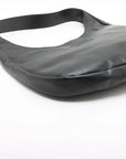 Pre-Loved Padded Nappa Leather Hobo Shoulder Bag Leather with Gold Hardware, Black