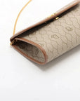 Pre-Loved Honeycomb Chain Bag Crossbody Bag Coated Canvas with Gold Hardware, Beige