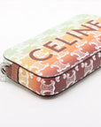 Pre-Loved Triomphe Camera Bag Crossbody Bag Triomphe Coated Canvas Small with Silver Hardware, Multicolor Gradient