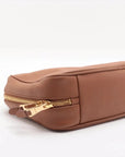 Pre-Loved Bowling Bag Handbag Leather with Gold Hardware, Brown