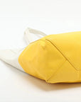 Pre-Loved Cabas Bi-Cabas Vertical Tote Leather with Gold Hardware, White and Yellow