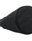 Pre-Loved Wheel Drawstring Bucket Bag Nylon XS with Silver Hardware, Black