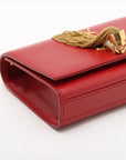 Pre-Loved Kate Tassel Crossbody Bag Leather Small with Gold Hardware, Red