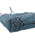 Pre-Loved Chanel 22 Tote Quilted Denim Mini with Silver Hardware, Blue