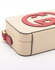Pre-Loved Interlocking G Crossbody Bag Leather Mini with Gold Hardware, Cream