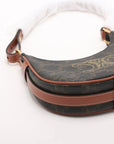 Pre-Loved Ava Shoulder Bag Triomphe Canvas Coated Mini with Gold Hardware, Brown