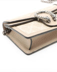 Pre-Loved Dionysus Crossbody Bag Monogram Coated Canvas Super Mini with Silver Hardware, Beige