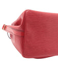 Pre-Loved Petit Noé Shoulder Bag Leather PM with Gold Hardware, Red