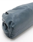 Pre-Loved The Pouch Clutch Leather with Silver Hardware, Blue