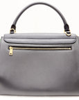 Pre-Loved Trapeze Handbag Leather Medium with Gold Hardware, Gray