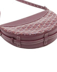 Pre-Loved Belvédère Crossbody Bag Goyardine Coated Canvas PM with Silver Hardware, Burgundy