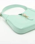 Pre-Loved Jackie Shoulder Bag Leather Small with Gold Hardware, Mint Green